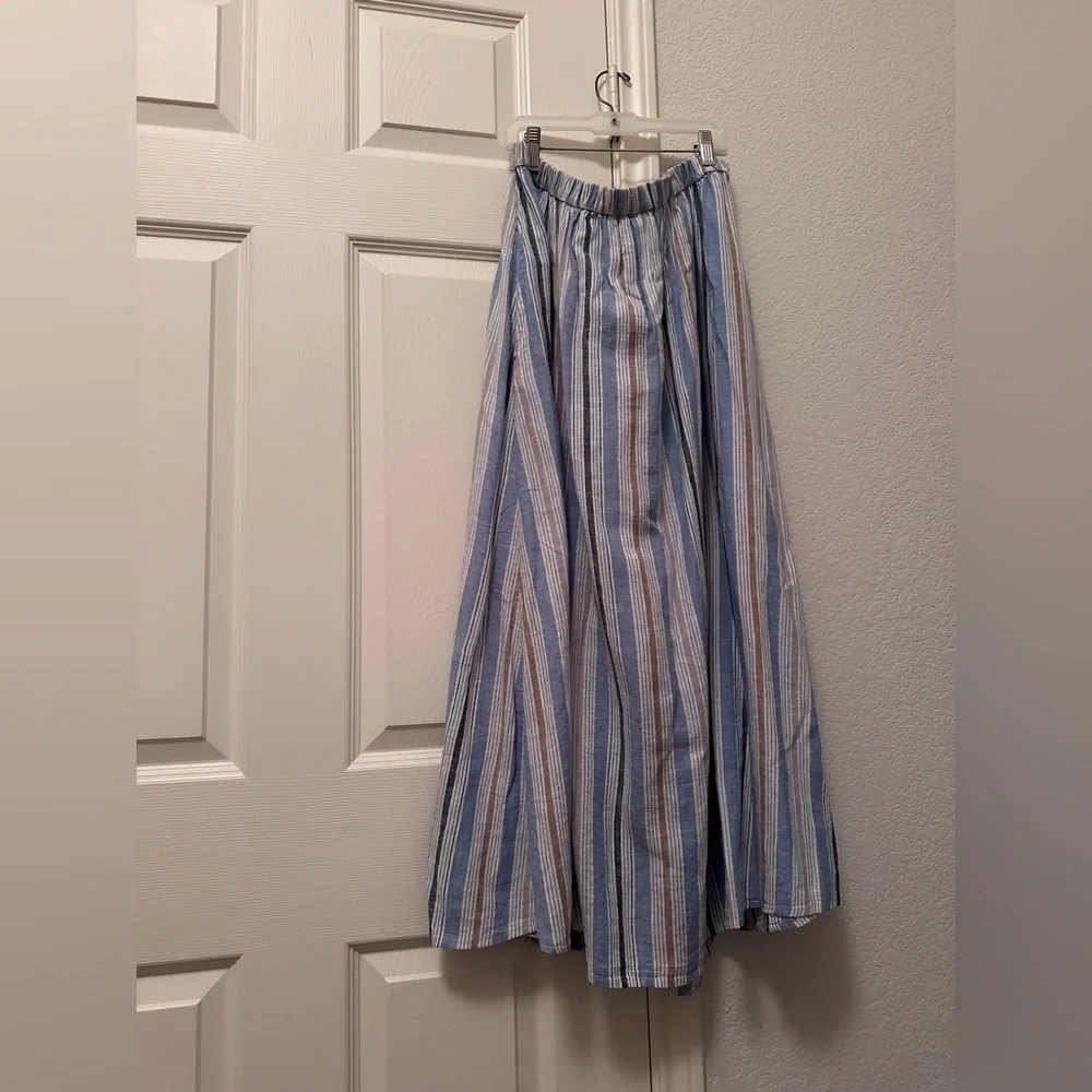 Women’s Caslon Striped Maxi Skirt, Large